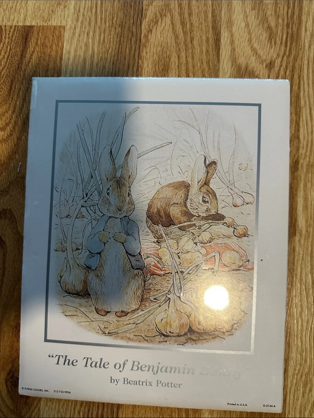 'The Tale of Benjamin Bunny' Wall Art - Cream & Blue